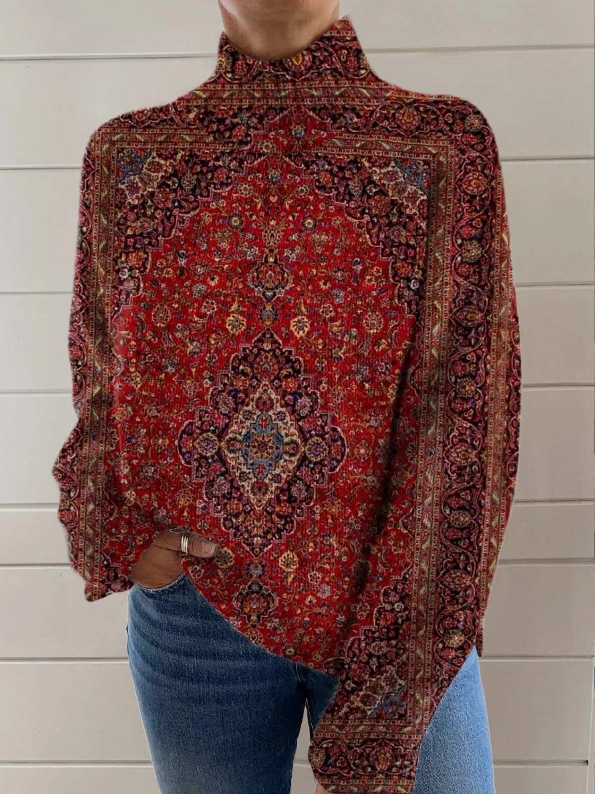 Greta – Orientaliskt mönstrad poloblus