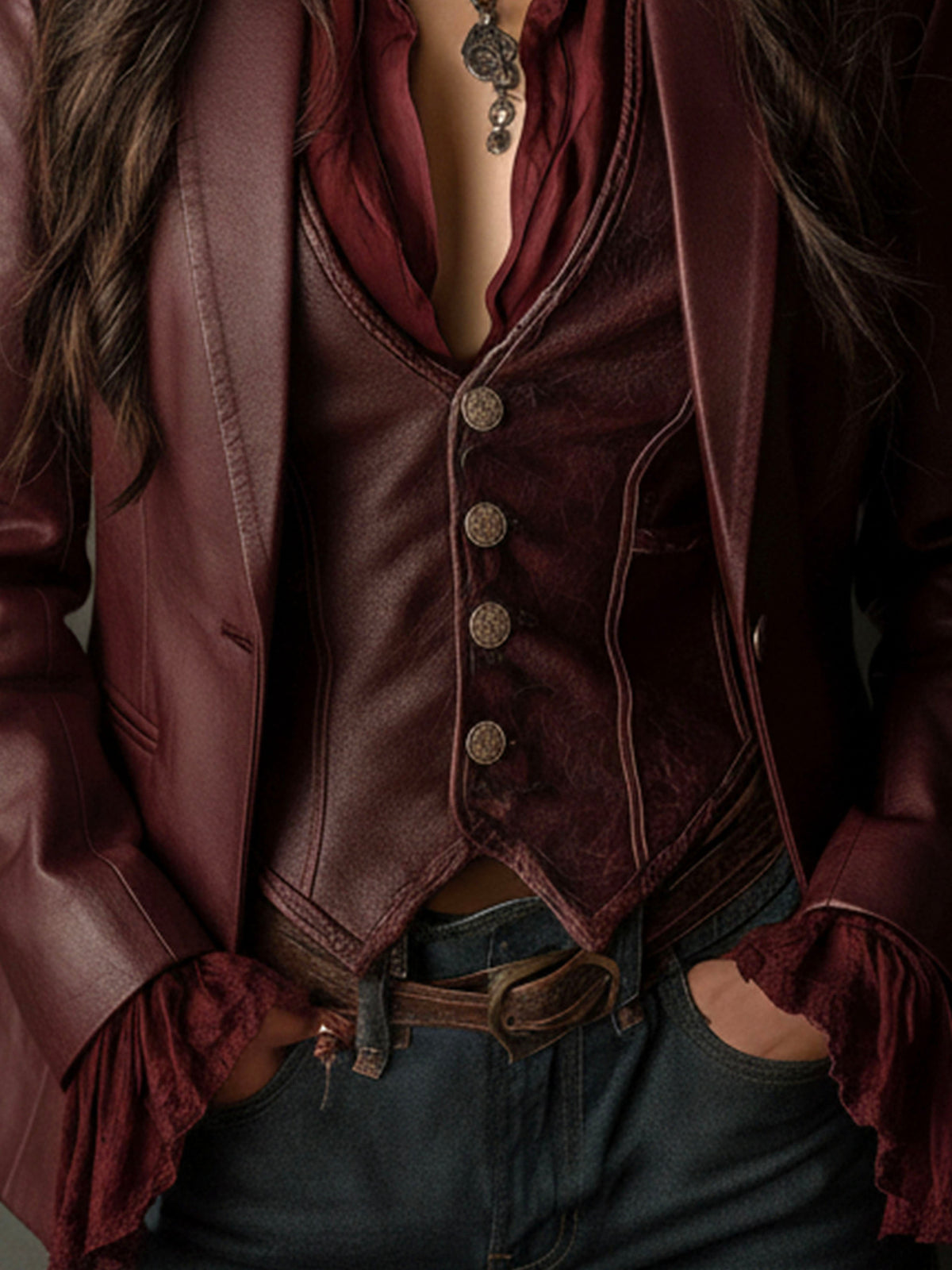 Paulina – Skinnliknande blazer med romantiska detaljer