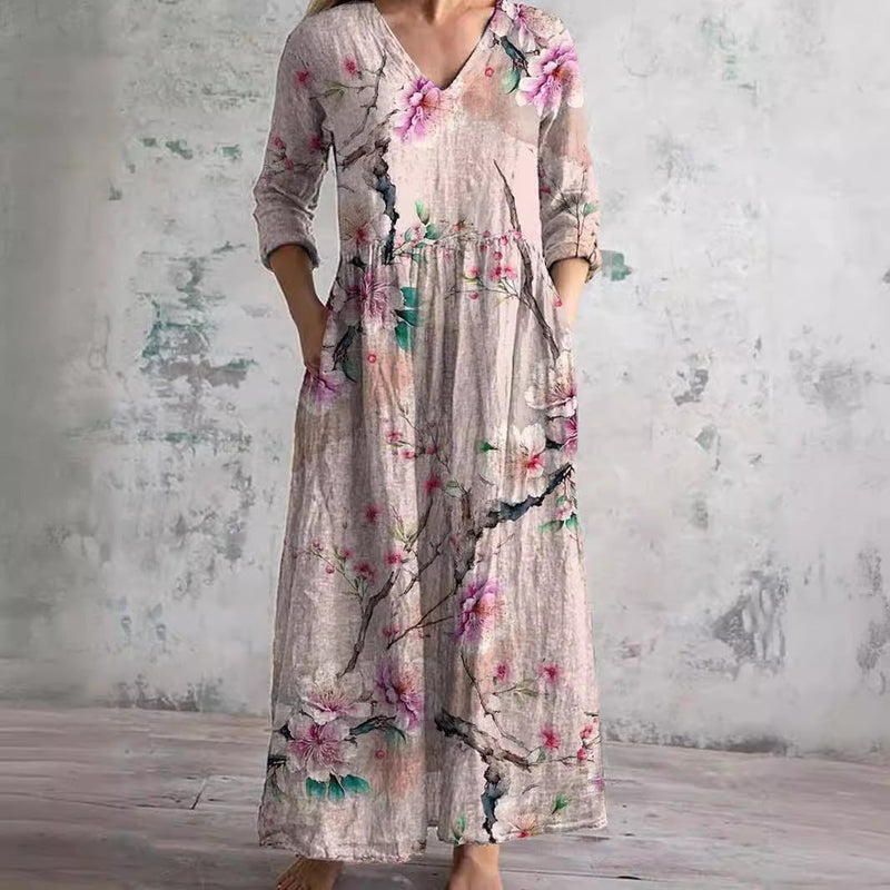 Ida – Blommig maxiklänning med orientalisk känsla