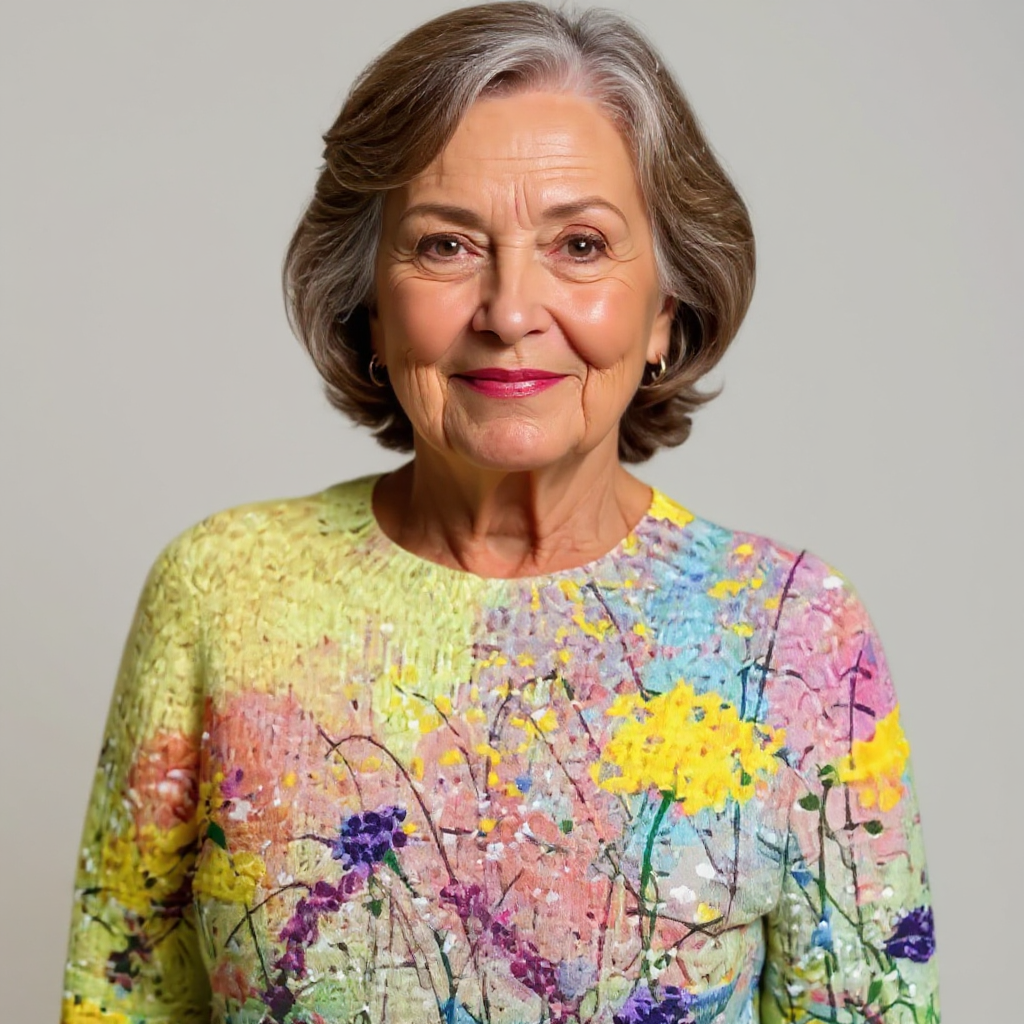 Lotta – Tröja med vildblomstermönster