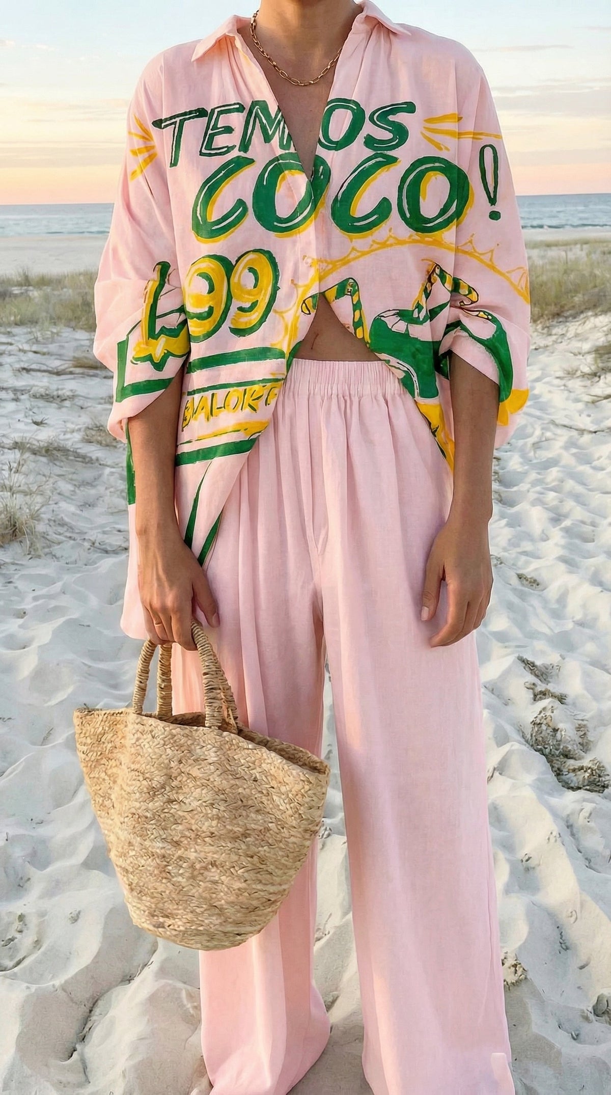Lovisa – Vida strandbyxor med elastisk midja