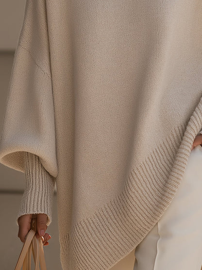 Lena – Oversize stickad tröja med fladdermusärm