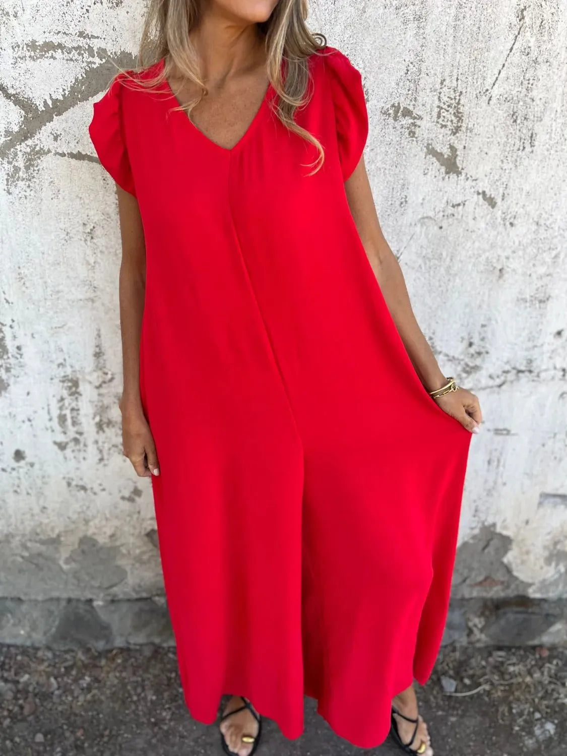 Linn – Ledig midiklänning med leopardmönster