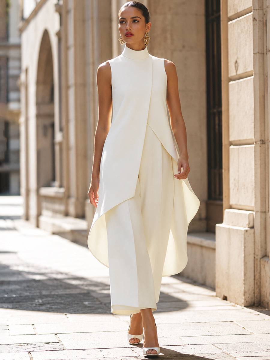 Alice – Elegant jumpsuit med asymmetrisk volang
