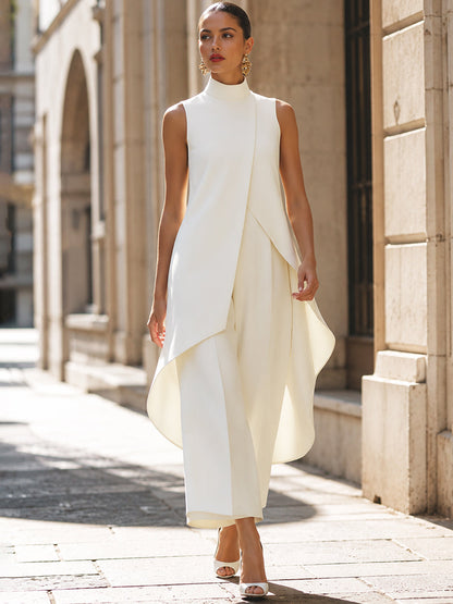 Alice – Elegant jumpsuit med asymmetrisk volang