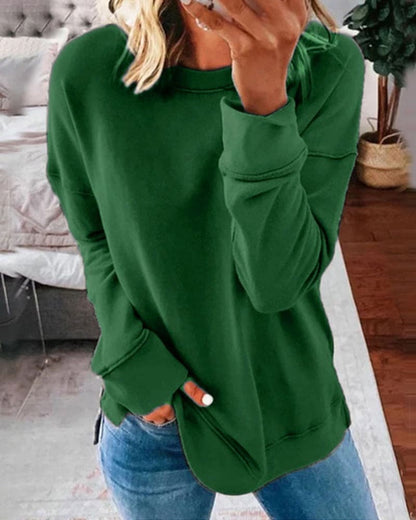Birgitta – Mjuk sweatshirt med rund hals