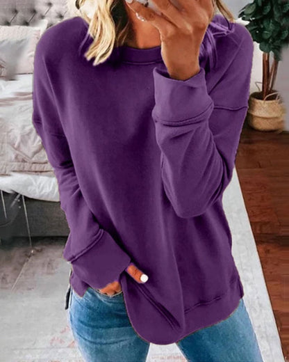 Birgitta – Mjuk sweatshirt med rund hals