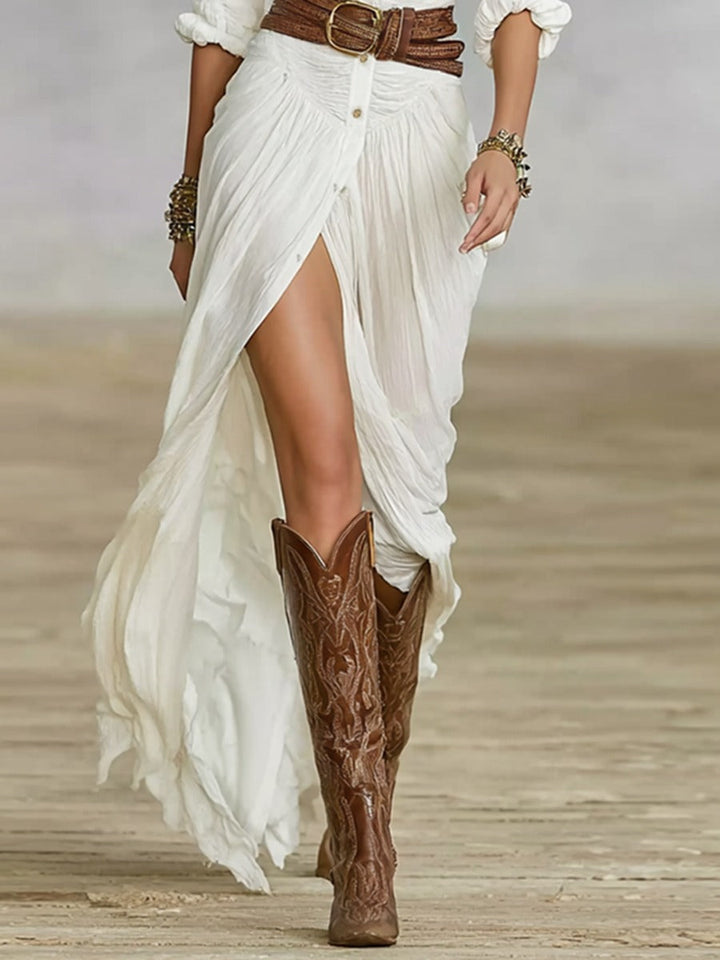 Tilda – Elegant plisserad midi­klänning