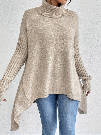 Elva – Oversized polotröja med asymmetrisk kant