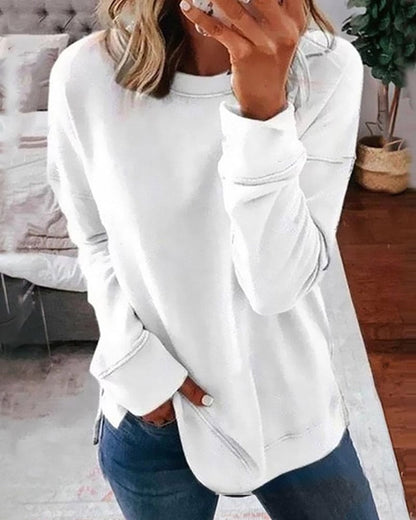 Birgitta – Mjuk sweatshirt med rund hals
