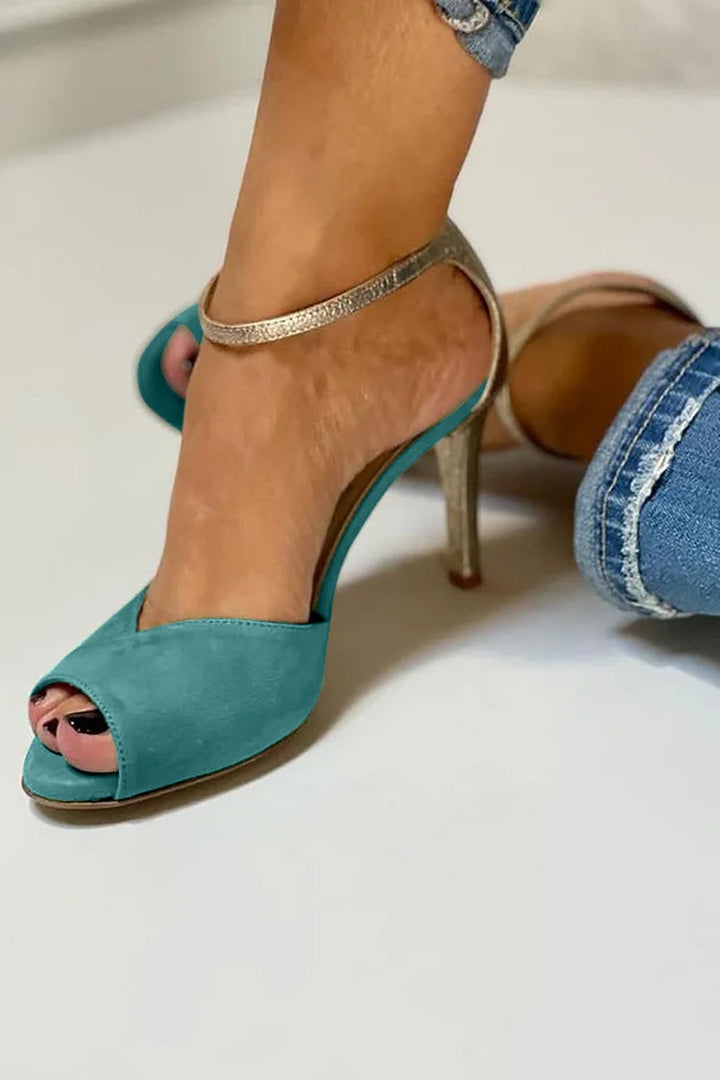 Maj – Högklackad sandal med peep toe