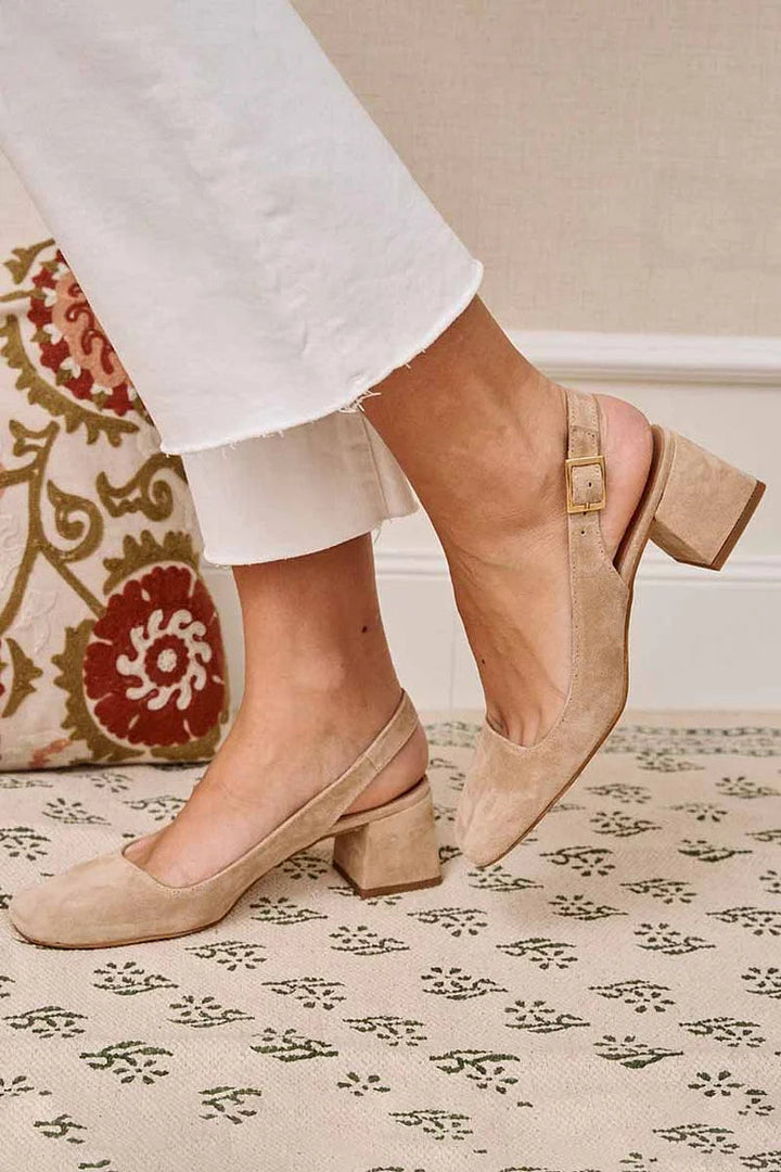 Judit – Slingback med blockklack och spänne