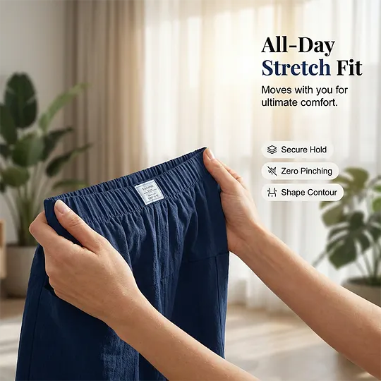 Hildegard – Avslappnade shorts med elastisk midja