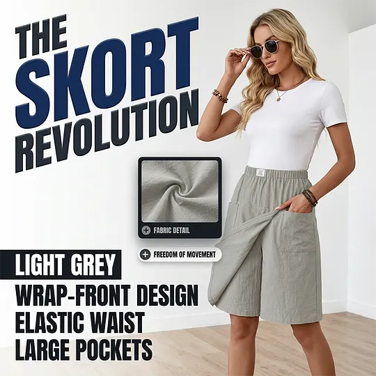 Hildegard – Avslappnade shorts med elastisk midja