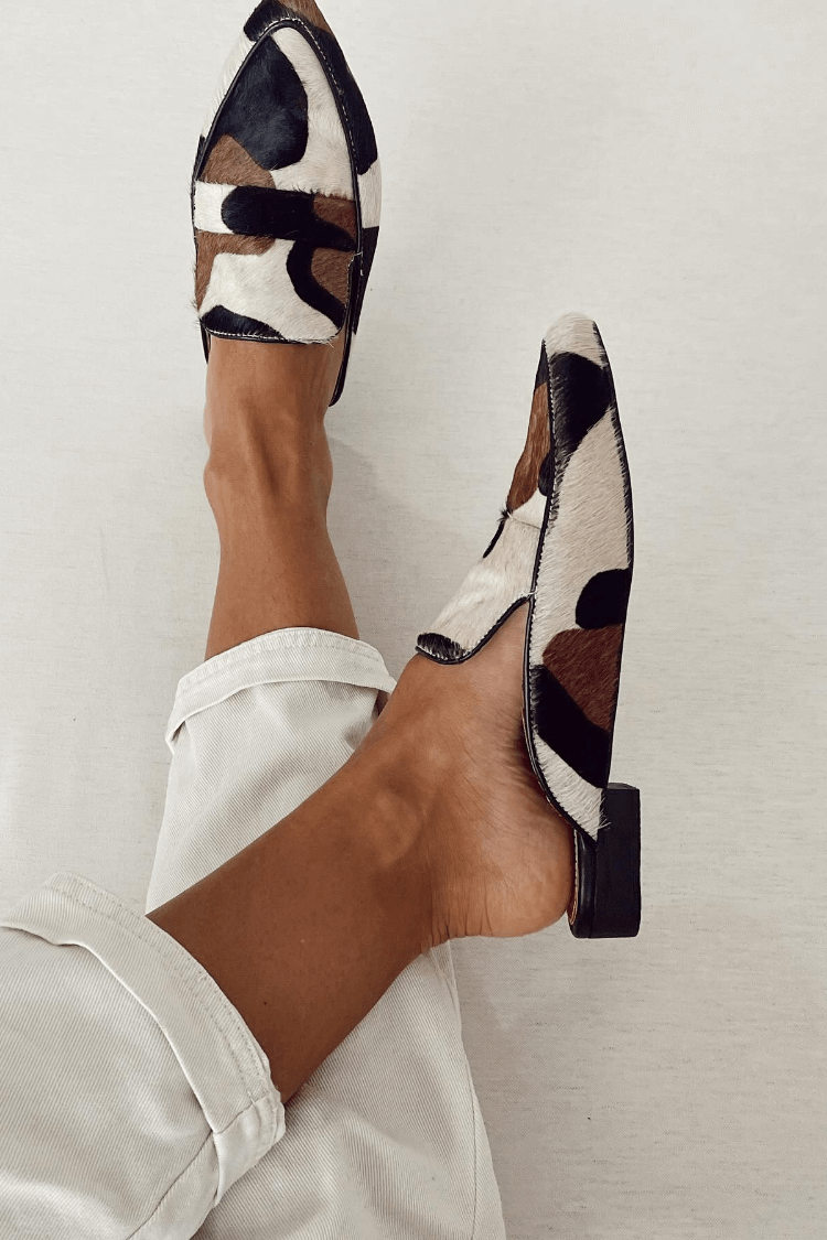Hillevi – Spetsig loafer med patchworkmönster