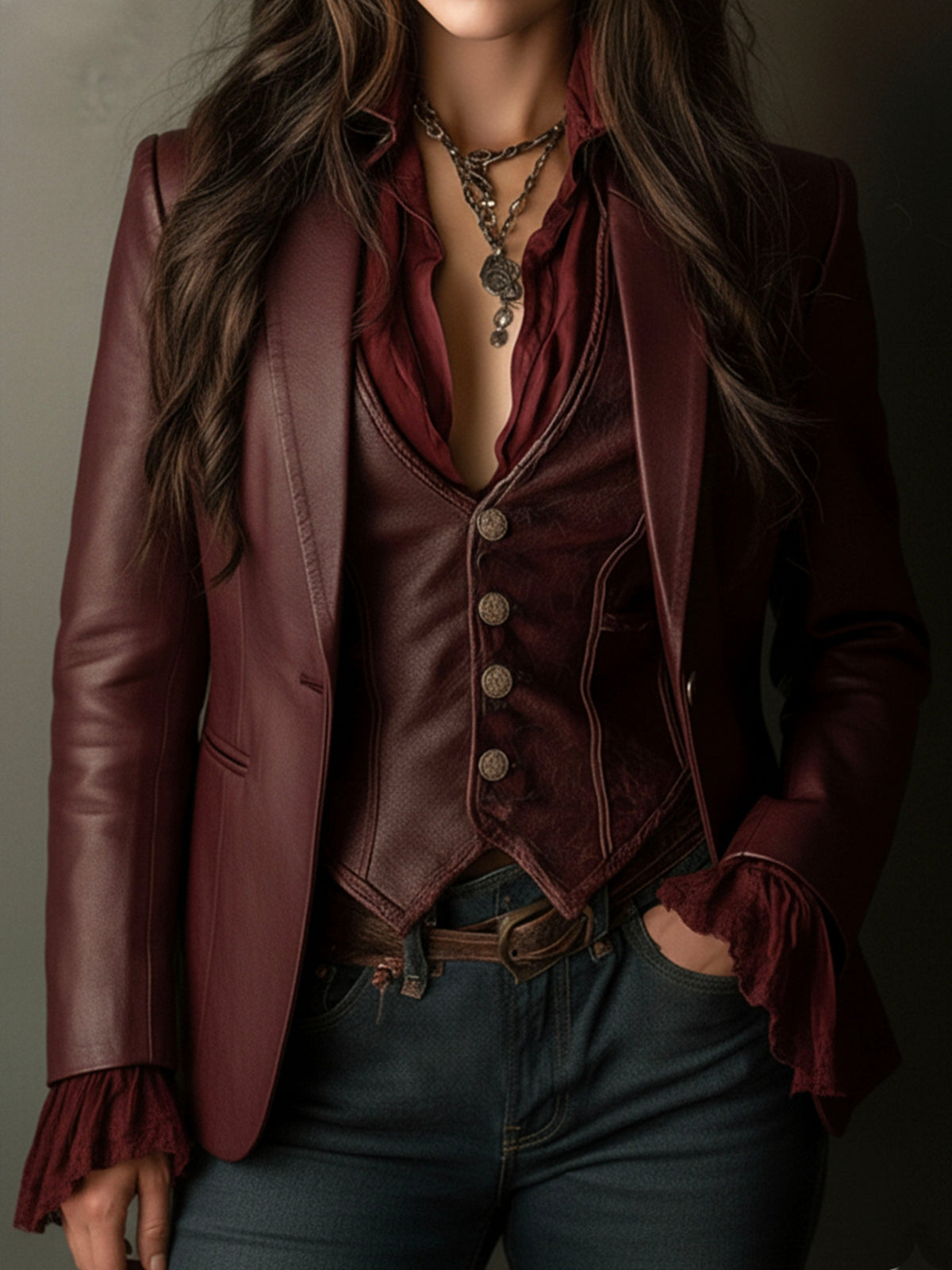Paulina – Skinnliknande blazer med romantiska detaljer