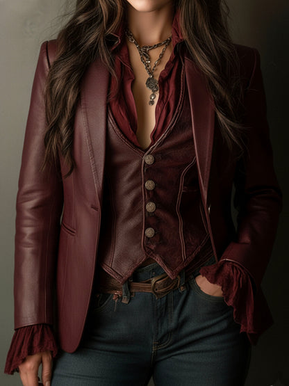 Paulina – Skinnliknande blazer med romantiska detaljer