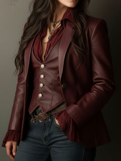 Paulina – Skinnliknande blazer med romantiska detaljer