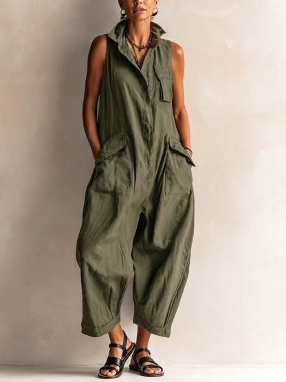 Sonja – Ledig jumpsuit med stora fickor