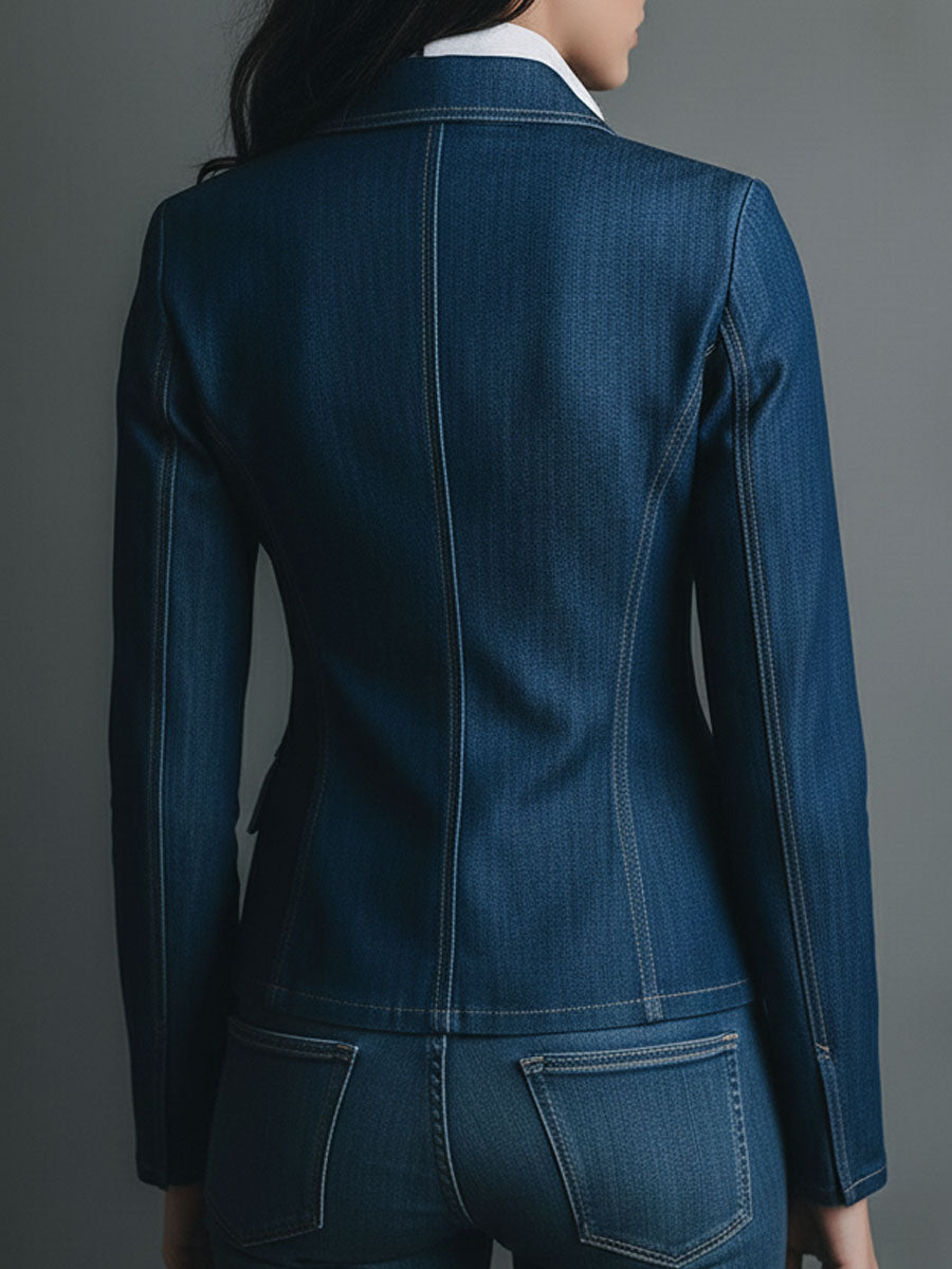 Klara – Tailjerad kavaj i denim