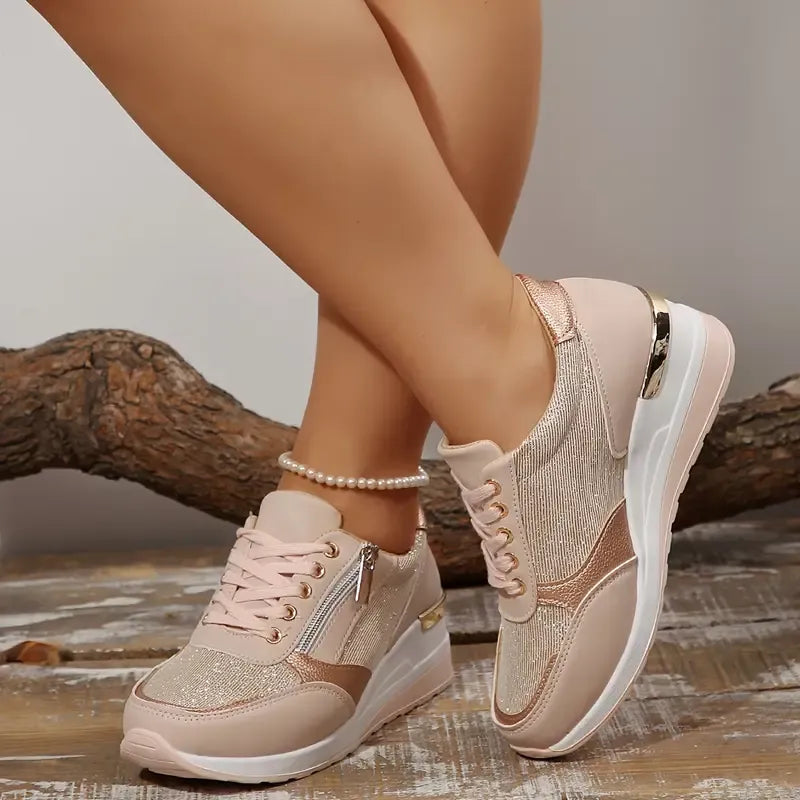 Edit – Ortopediska sneakers med snörning och sidodragkedja