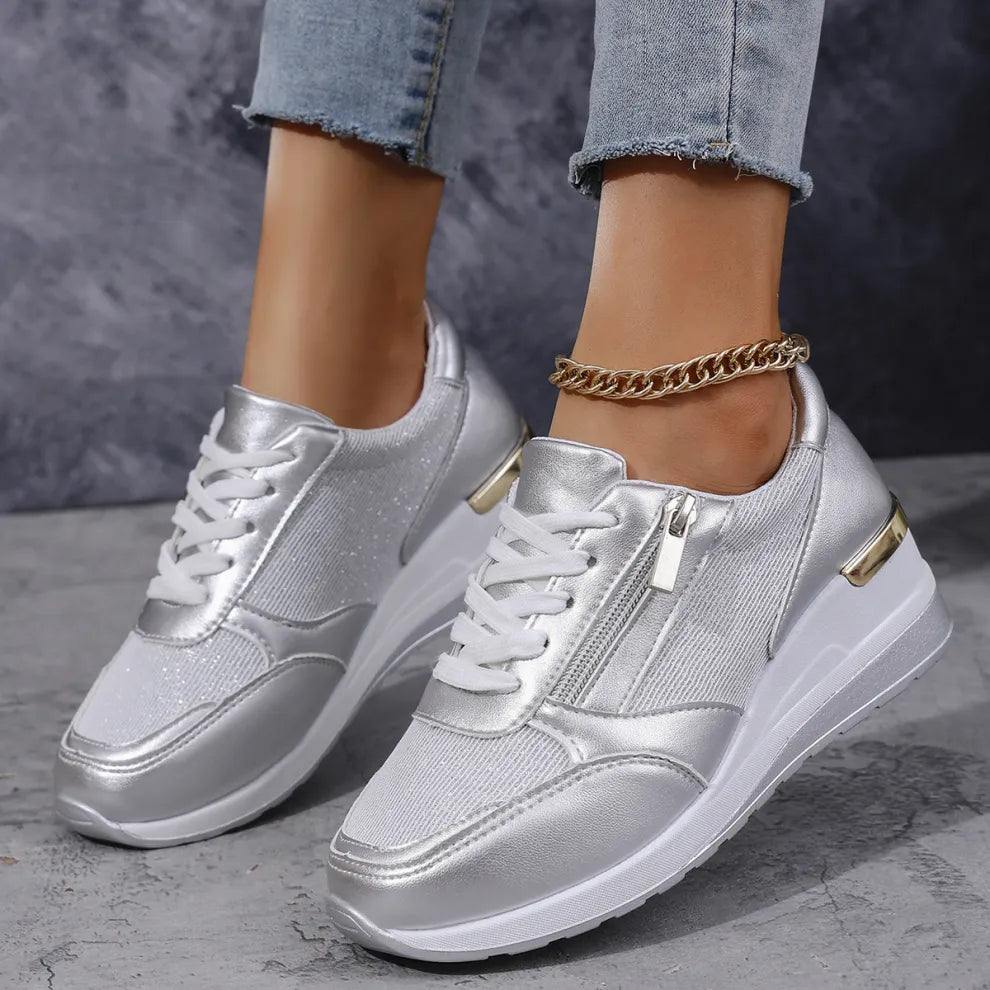 Edit – Ortopediska sneakers med snörning och sidodragkedja