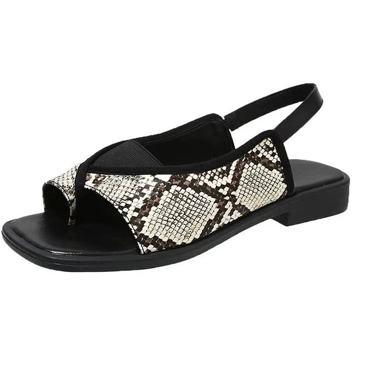 Sigrid – Platta slingback-sandaler med fyrkantig tå