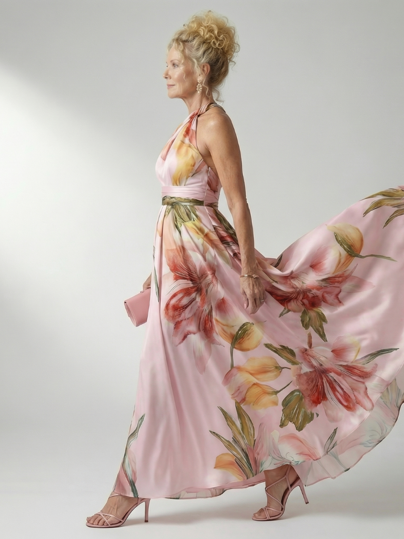 Ragnhild – Lätt blommig maxiklänning