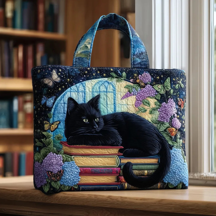 Eva – Quiltad toteväska med kattmotiv