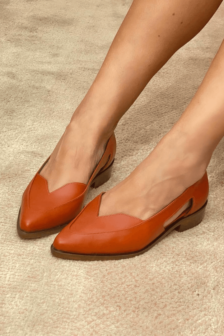 Irma – Loafers med cut-out och blockklack