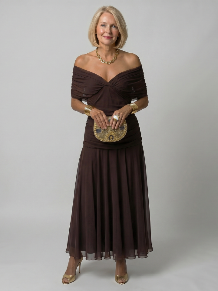 Lovisa – Off-shoulder flödande midi-klänning