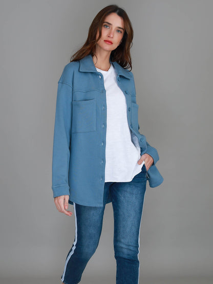 Monica – Oversize skjortjacka med knappar