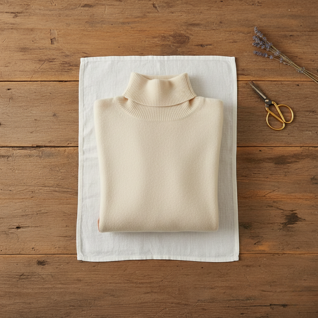 Lisa – Stickad polotröja med färgblock