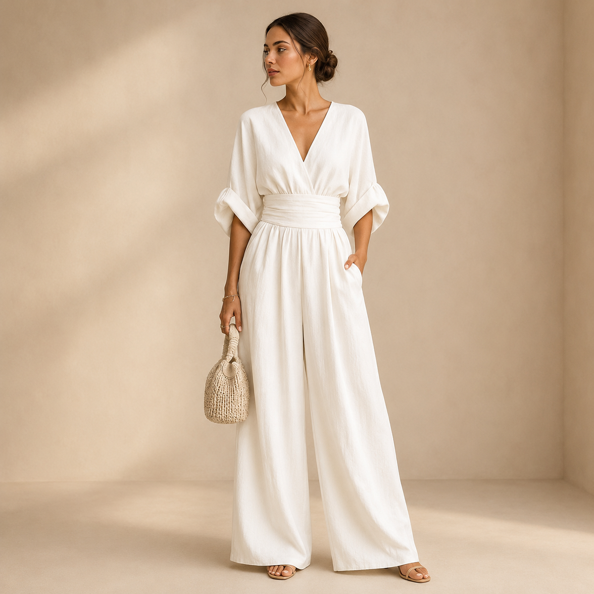 Judit – Elegant jumpsuit med vida ben