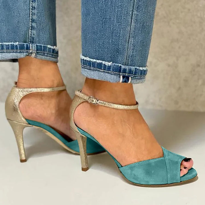 Maj – Högklackad sandal med peep toe
