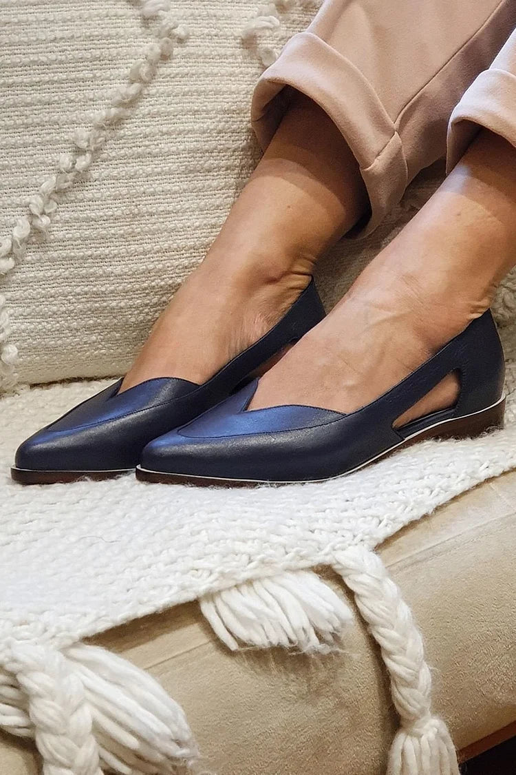 Irma – Loafers med cut-out och blockklack