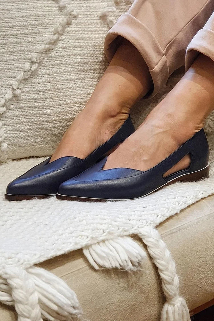 Irma – Loafers med cut-out och blockklack