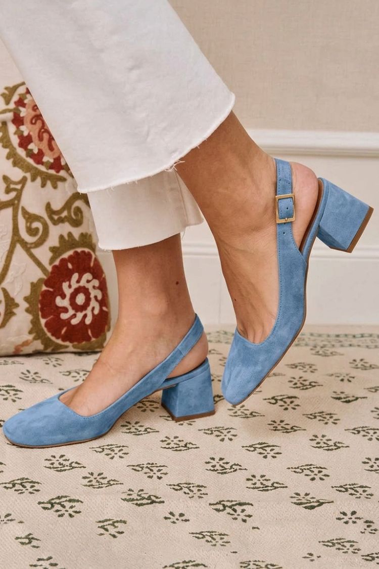 Judit – Slingback med blockklack och spänne
