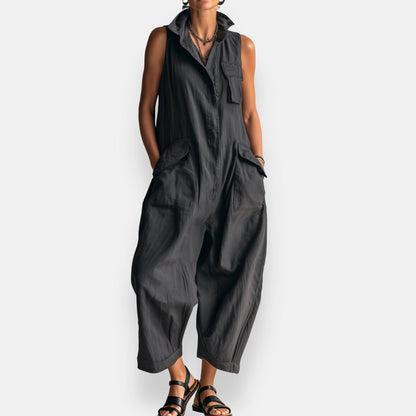 Tuva – Ärmlös jumpsuit med vida ben