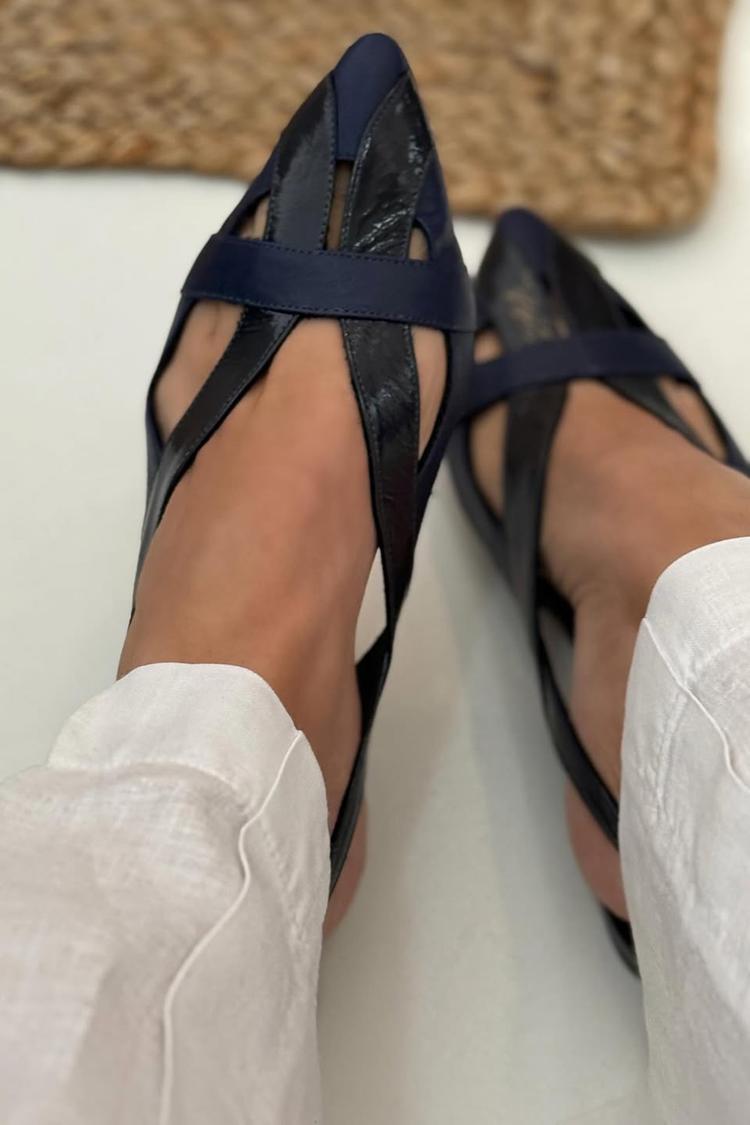 Charlotta – Spetsig slingback med cut-out detaljer