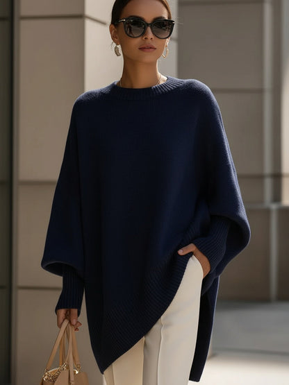 Monica – Oversized stickad tröja med fladderfasong