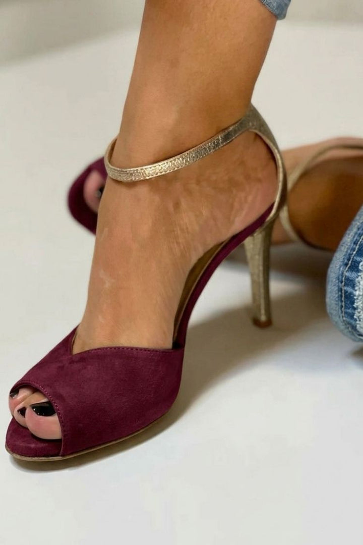 Maj – Högklackad sandal med peep toe
