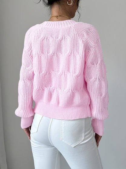 Lilly – Stickad kofta med rosettdetaljer