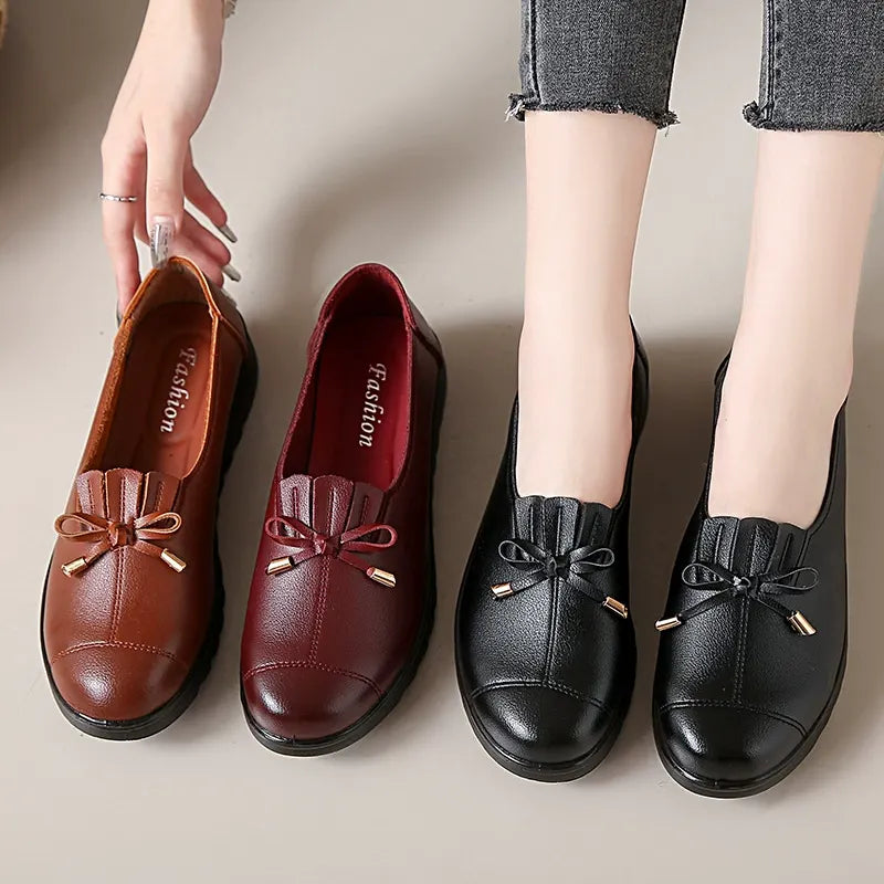 Malin – Bekväma loafers med rosettdetalj