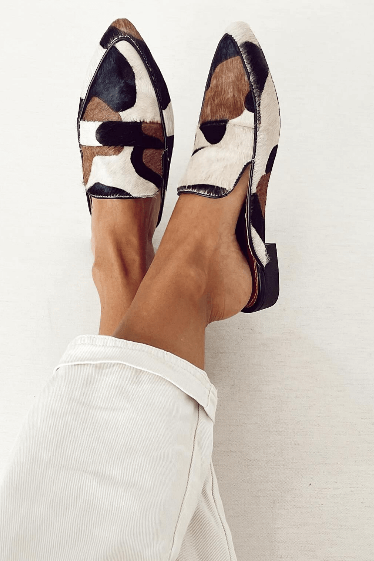 Hillevi – Spetsig loafer med patchworkmönster