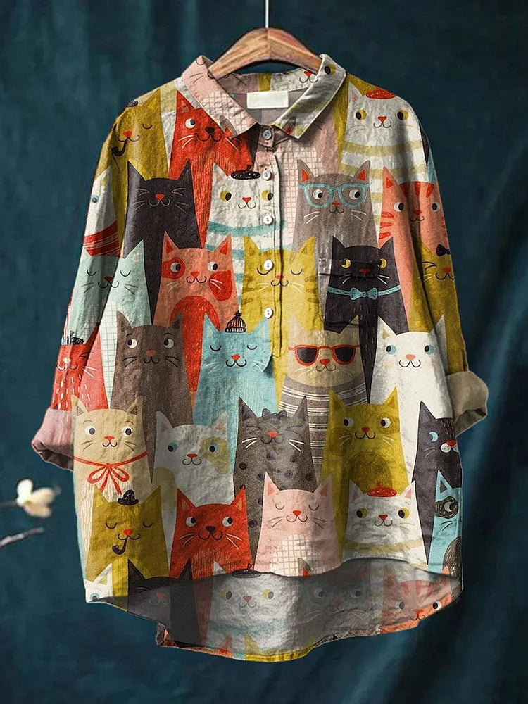 Judit – T-shirt med illustrerat djurtryck