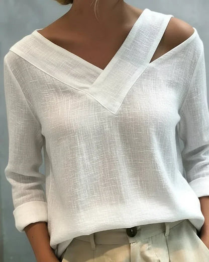 Felicia – Axelbandslös topp med V-ringning