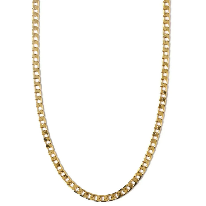 Eva – vintage guldhalsband med platta länkkedjor