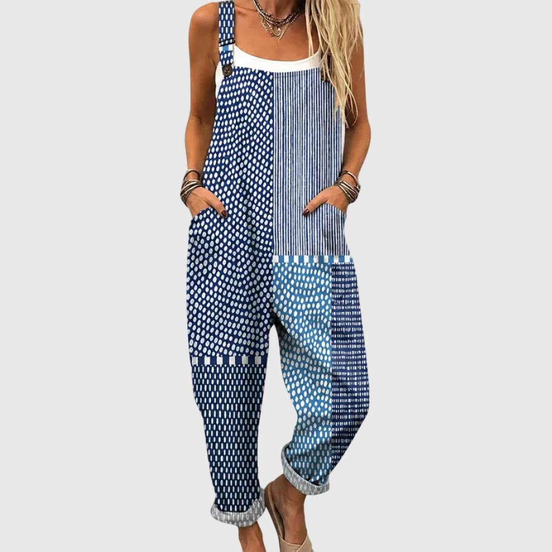 Matilda – Ledig jumpsuit med grafiskt mönster