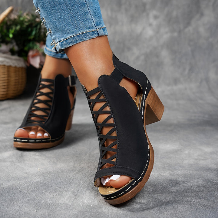 Britta – Sandaler med lattice-klack